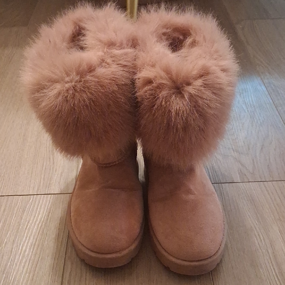 Cozy Fluffy Brown Ankle Booties